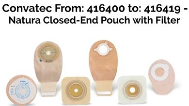 Convatec from: 416400 to: 416419 - Natura Closed End Pouch with Filter