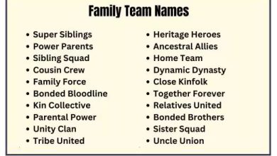 Fam Name Ideas