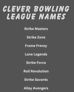 Clever Bowling League Names