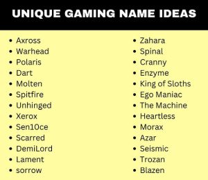 Game Names